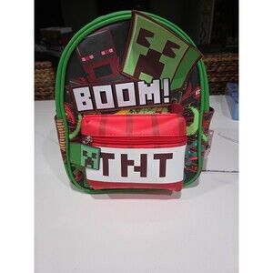NWT Accessory Innovations 10.5" Minecraft Creeper TNT Mini Backpack B13